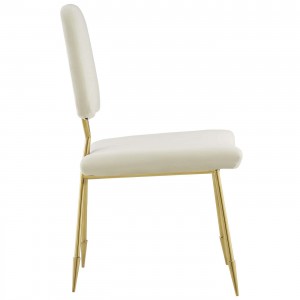Gold Stainless Steel Ponder Dining Side Chair  LC-866