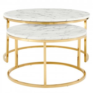 Artificial Marble Nesting Coffee Table LT-923G