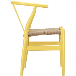 Amish Dining Metal Armchair in Yellow LC003