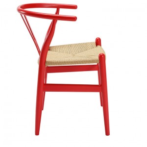 Amish Dining Metal Armchair in Red LC003