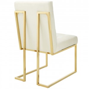 Gold Stainless Steel Performance Velvet Dining Chair LC-827A