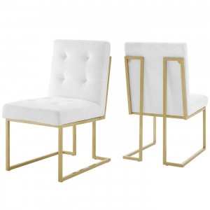 Metal Painted Gold Fabric Dining Chair LC-827C