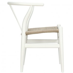 Amish Dining Metal Armchair in White LC003