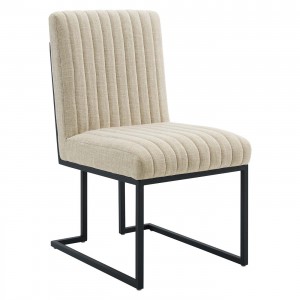 Black Mild Steel  Fabric Dining Chair LC-827E-C