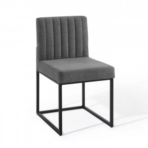 Black Metal  Fabric Dining Chair LC-817