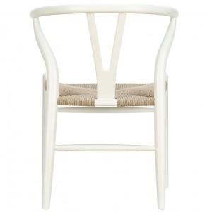Amish Dining Metal Armchair in White LC003