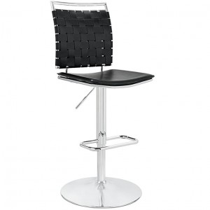 Fuse Adjustable Armless Bar Stool in Black LC-046L