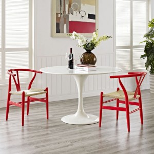 Amish Dining Metal Armchair in Red LC003