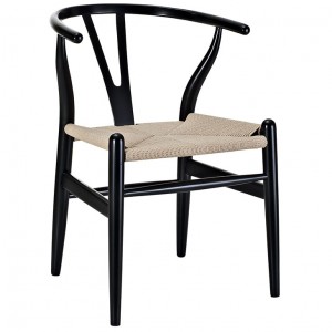 Amish Dining Metal Armchair in Black LC003