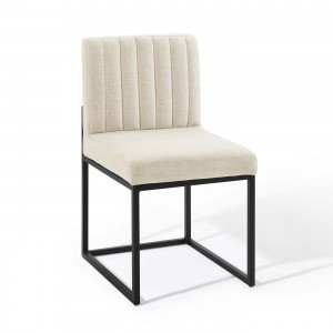 Black Metal  Fabric Dining Chair LC-817