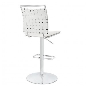 Fuse Adjustable Armless Bar Stool in White LC046