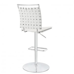 Fuse Adjustable Armless Bar Stool in White LC-046L