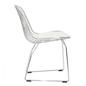 CAD Dining Side Chair in White LC023