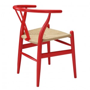 Amish Dining Metal Armchair in Red LC003