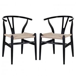 Amish Dining Metal Armchair in Black LC003