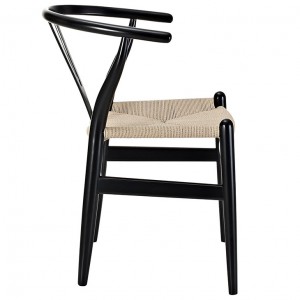 Metal Dining Armchair in Black LC-532