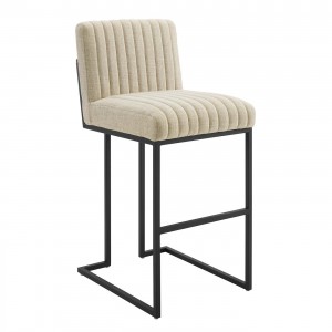 Black Mild Steel Upholstered Fabric Bar stool LC-838D-C