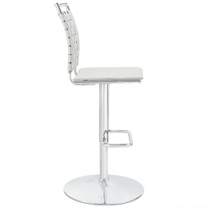 Fuse Adjustable Armless Bar Stool in White LC046