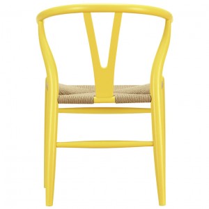 Amish Dining Metal Armchair in Yellow LC003