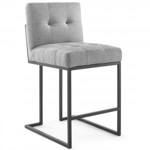 Black  Mild Steel Upholstered Fabric Counter stool LC-837D