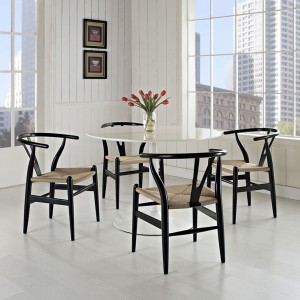 Amish Dining Metal Armchair in Black LC003