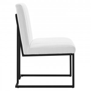 Black Mild Steel  Fabric Dining Chair LC-827E-C