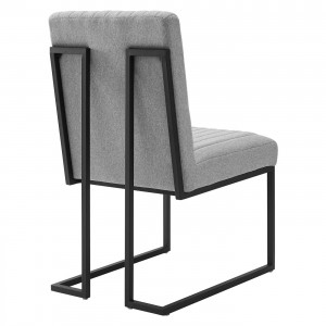 Black Mild Steel  Fabric Dining Chair LC-827E-C