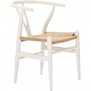 Amish Dining Metal Armchair in White LC003